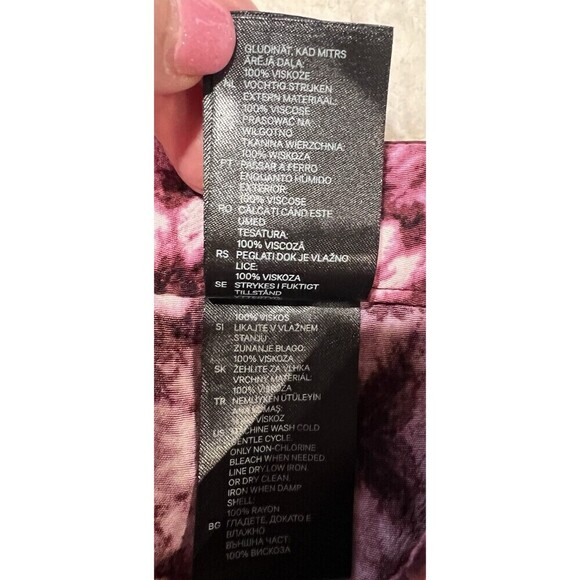 H&M Viscose Bootcut Printed Tie-Dye Pattern, Pants Size 6 Lightweight - Picture 7 of 7